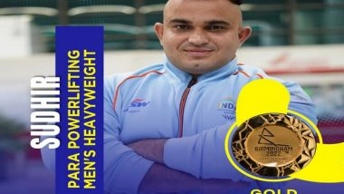 Sports News | CWG 2022: Anurag Thakur Congratulates Para-powerlifter Sudhir on Historic Gold Medal Win in Men's Heavyweight Final