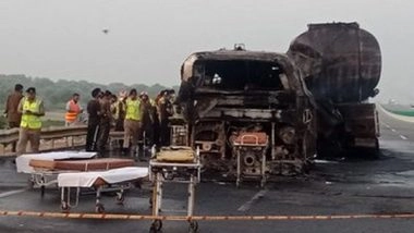 World News | 20 Killed, 6 Injured in Fiery Bus-tanker Collision in Pakistan's Sindh