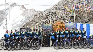 India News | Indian Air Force Cycle Expedition from Khardung La Flagged off