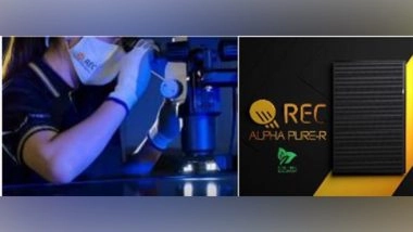 Business News | REC to Showcase Its New Alpha Pure-R Solar at Renewable Energy India