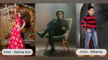 Business News | Two Incredibly Talented Artists Sanna Suri and Child Artist Atharva Unnikrishnan Vadakath Bagged Parallel Roles in Rajnikanth Starrer-Jailer