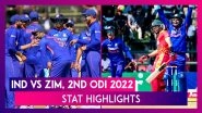 India vs Zimbabwe, 2nd ODI 2022 Stat Highlights: Dominant India Seal Series Win