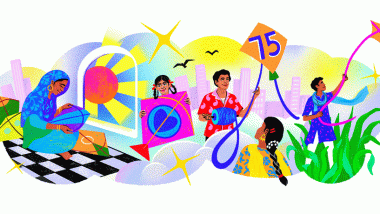 Entertainment News | 76th Independence Day: Google Doodle with Kites Symbolizes Great Heights Achieved by India in 75 Years