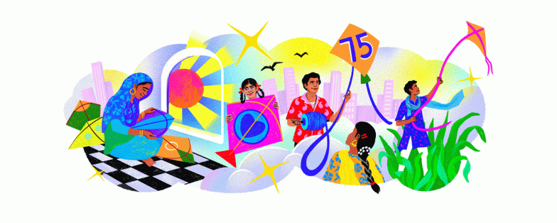 Entertainment News | 76th Independence Day: Google Doodle with Kites Symbolizes Great Heights Achieved by India in 75 Years - Vimarsana News