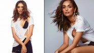 Manushi Chhillar Shows Her Love for Black and White in a Daring Ripped Top and Glittery Shorts (View Pics)