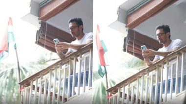 Aamir Khan Spotted in His Balcony With an Indian Flag Tied to the Rails (View Pics)