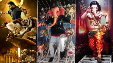 Ganesh Chaturthi Special: Ganpati Idols Carved From Ram Charan and NTR’s Look From RRR Are Nothing Less Than Mesmerizing! (View Pics)