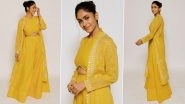 Mrunal Thakur Serves Glam in Her Yellow Ethnic Ensemble; View Pics of Sita Ramam Actress in Stylish Outfit!