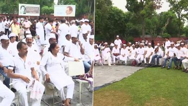 Congress Protest: Party Workers Begin Gathering at AICC Office Ahead of Nationwide Protest Against Unemployment, Inflation (See Pics)