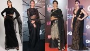 7 Times Deepika Padukone Looked Bewitching in Her Black Sarees!