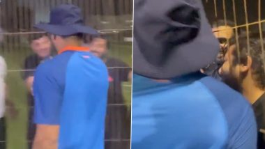 Rohit Sharma Steps Out of Training Ground To ‘Hug’ Pakistani Fans Ahead of IND vs PAK Encounter in Asia Cup 2022 (Watch Video)