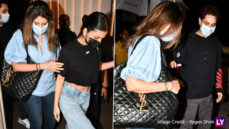 Suhana Khan Spotted With The Archies Co-Star Agastya Nanda and Shweta Bachchan Nanda Post Dinner Outing (View Pics)