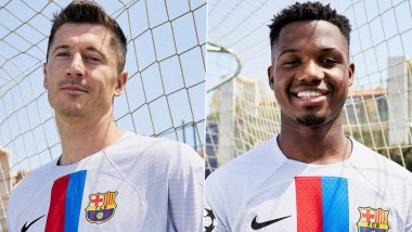 FC Barcelona Unveil Third Kit for 2022–23 Season, To Wear It in Friendly Against Manchester City (See Pics)