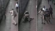Alert RPF Jawan Saves Man&rsquo;s Life After He Loses Balance While Boarding Moving Train at Bhopal Railway Station (Watch Video)