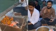 Video of Men Partying on Boat Eating Chicken and Doing Hookah in Prayagraj's Holy Triveni Sangam Goes Viral