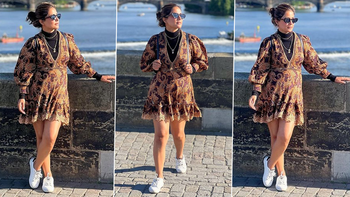 Hina Khan Looks Ravishing in Graphic Mini Dress As She Shares Pics From Her  Europe Diaries That Are Gorgeous AF! | ðŸ‘— LatestLY