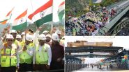 Chenab Bridge: ‘Bharat Mata Ki Jai’ at World’s Highest Rail Bridge As Rail Ministry Confirms Completion of Golden Joint Work; Watch Video