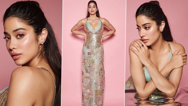 Janhvi Kapoor in Dazzling Gown Is All Things Beauty As the Good Luck Jerry Actress Puts Her Sartorial Foot Forward in Fashion; View Pics