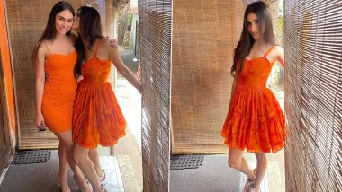 Mouni Roy Sets Fashion Goals for a Stylish Lunch Date in Breezy Orange Outfit; View Pics of Brahmastra Actress