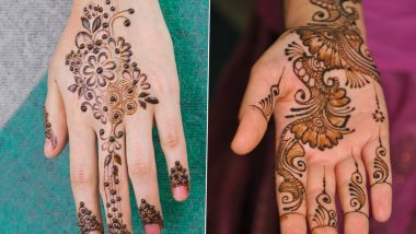 5-Minute Navratri 2022 Mehndi Designs: Quick and Beautiful Arabic Mehandi Designs & Indian Henna Patterns To Apply on Hands for the First Day of Navratri