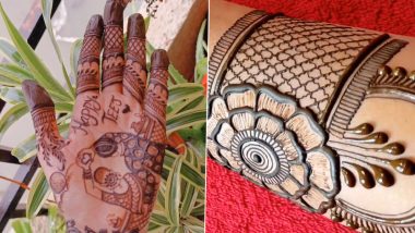 Hartalika Teej 2022 Mehndi Designs: Indo-Arabic Henna Art and Intricate Mehndi Patterns to Colour Your Palms With Beautiful Reddish Dye This Festival! (Watch Videos)