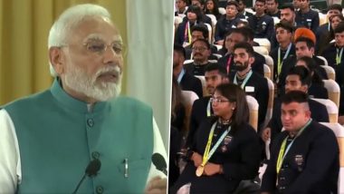 CWG 2022: Prime Minister Narendra Modi Interacts With the Indian Contingent, Lauds Them for ‘Outstanding Achievements’ in Birmingham (Watch Video)