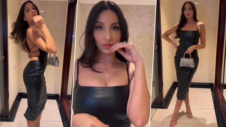 Nora Fatehi Looks Jaw-Dropping in Leather Bodycon Dress As She Shows Off Her Svelte Figure in Instagram Reel!