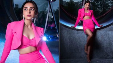 Rakul Preet Singh Looks Sexy in Hot Pink Bralette and Mini Skirt for  Cuttputli Promotions, View Pics | LatestLY