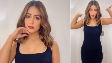 Hina Khan Looks Gorgeous in Black Bodycon Dress and Bold Make-Up As She Imitates ‘Poo’ From K3G in Her Recent Instagram Reel