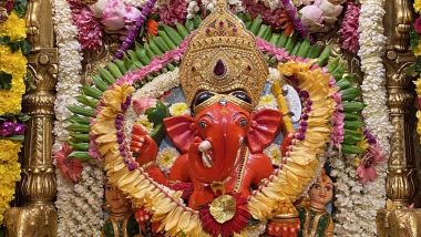 Siddhivinayak Ganapati Idol Live Darshan & Streaming Online For Ganesh Chaturthi 2022: Watch LIVE Telecast of Kakad Aarti and Shree Darshan from Mumbai Temple During Ganeshotsav