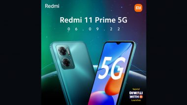 Redmi 11 Prime India Launch Set for September 6, 2022