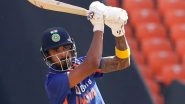 KL Rahul Dismissal Video: Naseem Shah Accounts for Indian Batter on Golden Duck
