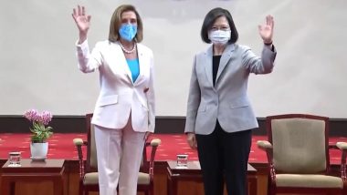 US House Speaker Nancy Pelosi Meets Taiwanese President Tsai Ing-wen (Watch Video)