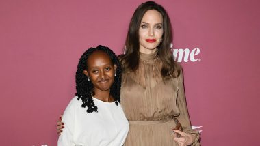 Angelina Jolie Does the Electric Slide at Daughter Zahara’s College Event (View Pic and Video)