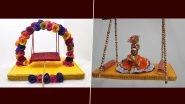 Krishna Jhula Decoration Ideas for Janmashtami 2022: How to Decorate Bal Gopal&rsquo;s Swing for Krishna Jayanti Festivities (Watch Videos)