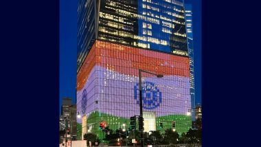 Independence Day 2022: Iconic World Trade Center in New York Displays Animated Indian Tricolour on August 15 To Celebrate India’s 76th I-Day (See Pic)