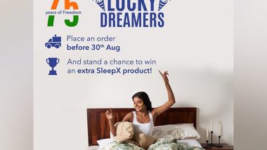 Business News | SleepX Announces an Array of Offers to Celebrate 75th Year of Independence Day with Its Consumers