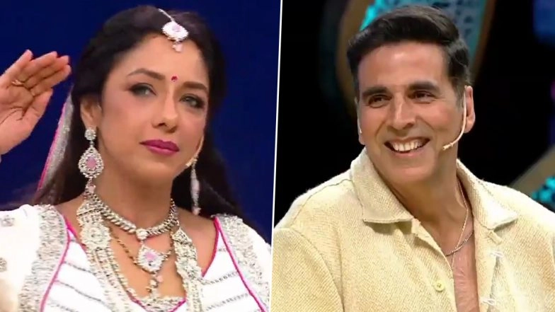 Rupali Ganguly Ties Rakhi to Akshay Kumar