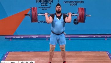 CWG 2022: President Droupadi Murmu Congratulates Weightlifter Gurdeep Singh for Winning Bronze Medal in Men’s 109-Plus Kg Final