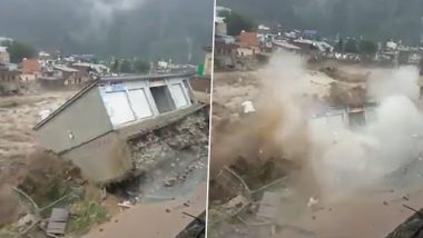 Video: Entire Building Washed Away Due to Floods in Pakistan (Watch Video)