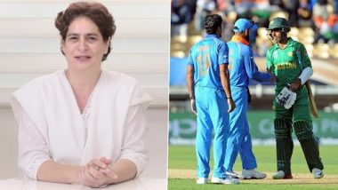 IND vs PAK, Asia Cup 2022: Congress Leader Priyanka Gandhi Wishes Indian Cricket Team Ahead of Match Against Pakistan (Watch Video)