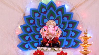 Ganpati Makhar Decoration Ideas for Ganesh Chaturthi 2022: Here’s How To Decorate Lord Ganesha Idol, Mandap and Singhasan for Ganeshotsav at Home (Watch Videos)