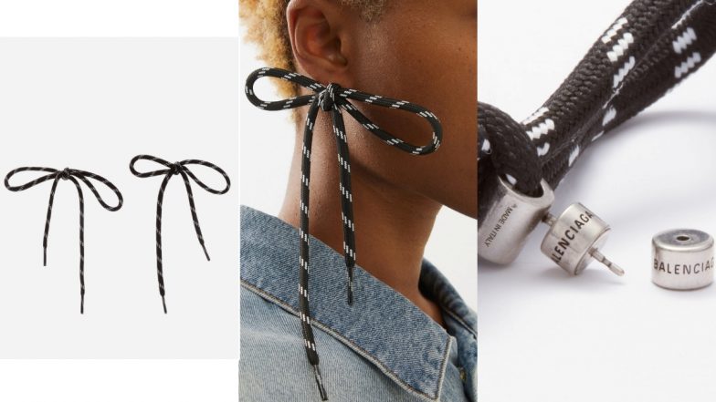 ‘Shoelace’ Earrings by Balenciaga Priced at Rs 20,847 Leaves Netizens Baffled, Call It Crime Against Fashion (View Viral Photos)