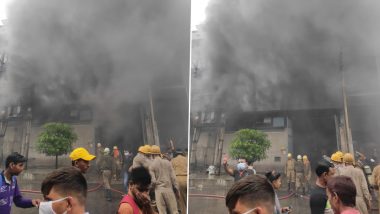 Delhi Fire: Blaze Erupts at Footwear Manufacturing Factory in Narela, No Injuries Reported