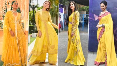Navratri 2022 Day 4 Colour Yellow: Katrina Kaif, Deepika Padukone's Stunning Looks to Imitate This Year!
