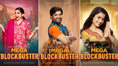 Mega Blockbuster: Deepika Padukone, Kapil Sharma, Rashmika Mandanna Team Up for a Project; Trailer to Be Out on September 4 (View Posters)