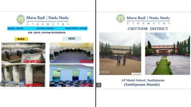 Andhra Pradesh: Government Schools' Infrastructure Upgraded Under Nadu Nedu Program, YSR Congress Shares Pics of Renovated Classrooms and Facilities