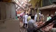 Delhi: Under-Construction Building Collapses in Azad Market, Four Injured (See Pics and Video)