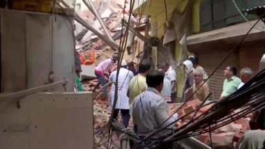 Uttar Pradesh: One Killed, Four Injured As Three-Storeyed Building Collapses in Aligarh