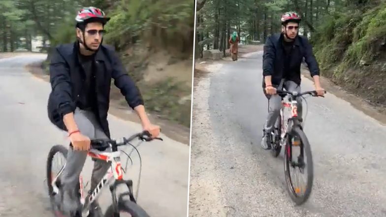 Sidharth Malhotra Cycles Around Hilly Terrains of Manali, Actor Is Filming For Yodha (Watch Video)